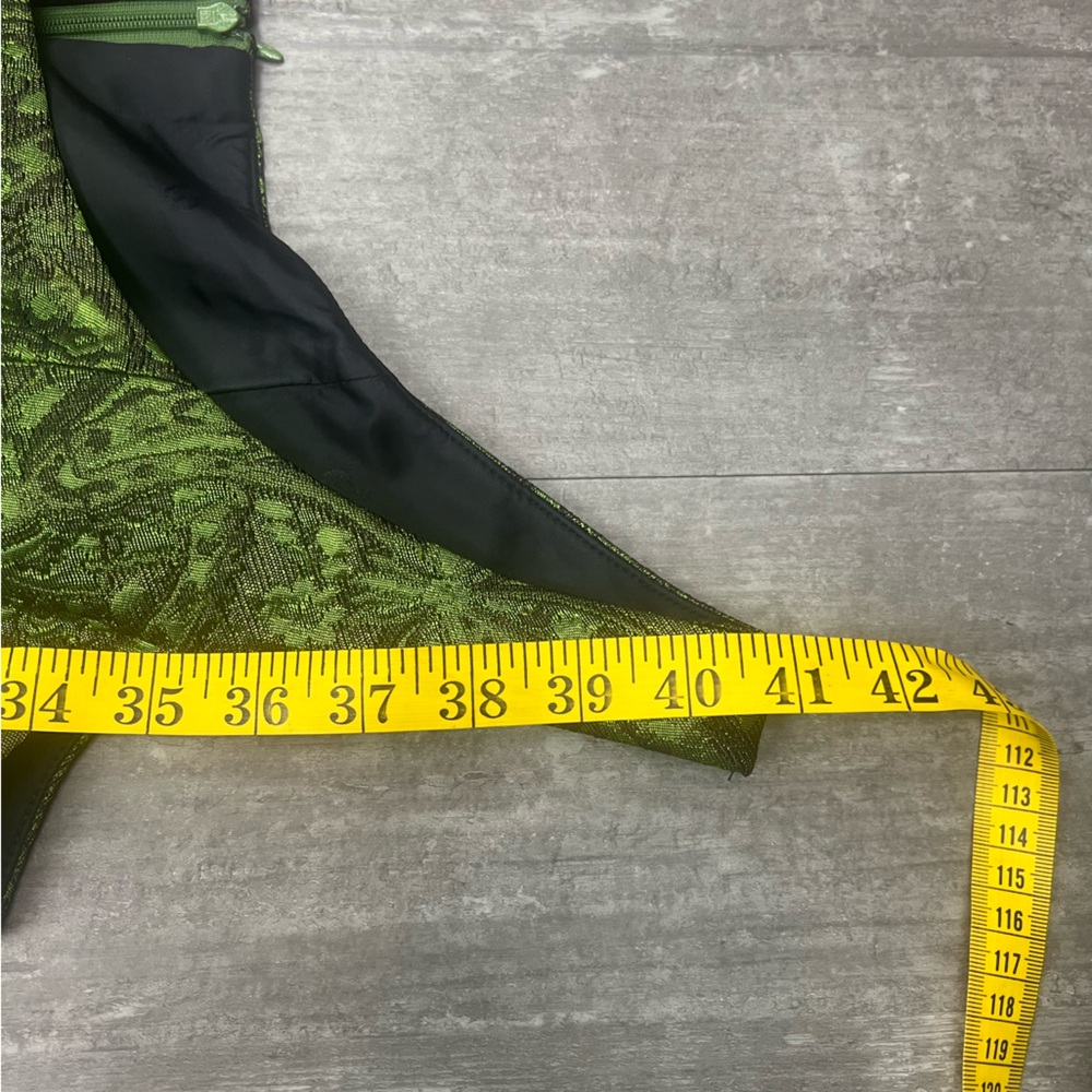 Escada Couture Green Paisley Silk Dress 40 - Picture 7 of 7